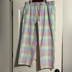 Izod blue, red, green, and white plaid golf pants size 36x29